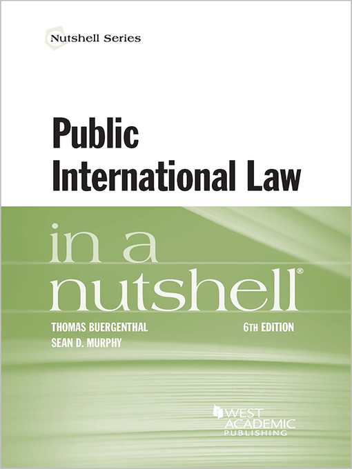 Title details for Public International Law in a Nutshell by Thomas Buergenthal - Available